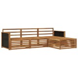 vidaXL Set de canapele de exterior 4 pcs natural Lemn Solid de Acacia 3383192