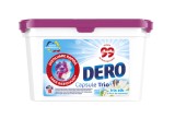 Detergent de rufe capsule Trio iris alb, 18 spalari, Dero