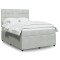 vidaXL Pat box spring cu saltea, gri deschis, 140x200 cm, catifea 3294658