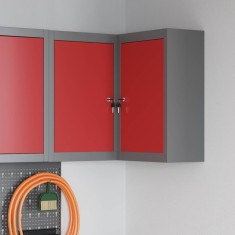 vidaXL Cabinet pentru Unelte cu raft Roșu și gri 55 x 55 x 55 cm