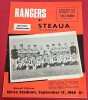 Program (de colectie) meci fotbal GLASGOW RANGERS - STEAUA BUCURESTI (Cupa Cupelor 17.09.1969)