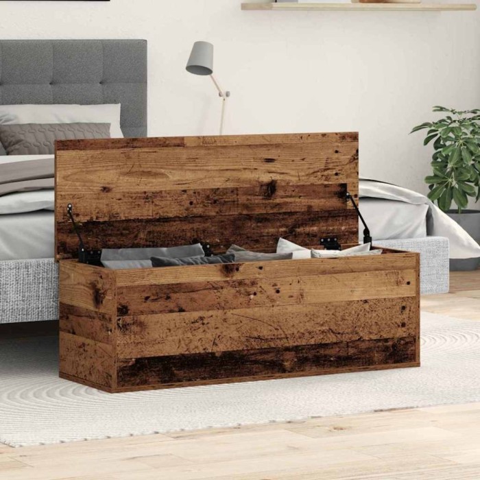 vidaXL Cutie de depozitare Lemn vechi 102 x 35 x 35 cm Lemn compozit 868720