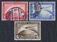 Germania Reich 1928-1931 , Zeppelin / Set Complet Stampilat foto