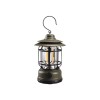 Lampa portabila camping, Felinar Vintage cu carlig, ABS, Iluminare 21 COB LED, Intensitate reglabila, Acumulator inclus, Reincarcabila, USB, 5W, eMazi
