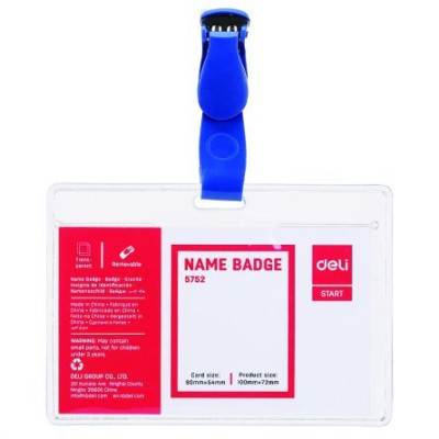 Ecuson Orizontal cu clips 90x54 mm foto