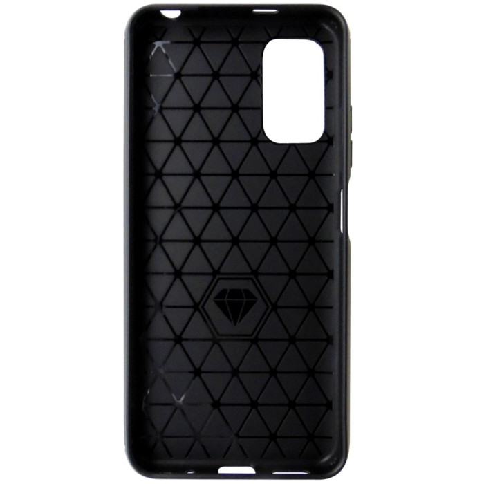 Husa tip capac spate Carbon silicon neagra pentru Xiaomi Redmi Note 10 5G, Poco M3 Pro 5G