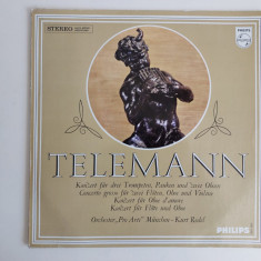 Georg Philipp Telemann, concerte pt oboi, flaut, trompeta, vinil Philips Germany