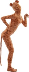 ler Costum Zentai Spandex pentru barba?i ?i femei Body cu urechi de leopard Ta XX-Large foto