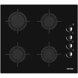 Plita incorporabila ARSGN64125S, gaz, 4 arzatoare, dispozitiv de siguranta plita, gratare fonta, Negru