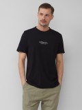 S.Oliver Tricou barbati cu imprimeu cu logo, din bumbac, Regular fit, Negru, S, 2XL, 3XL, L, M, XL