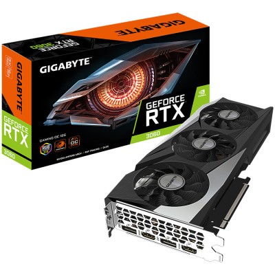 PLACA VIDEO GIGABYTE &amp;amp;quot;GeForce RTX 3060 GAMING OC&amp;amp;quot;, 12 GB GDDR6 192 biti, PCI Express 4.0 x 16, HDMI x 2 DisplayPort x 2, sistem racire aer, foto