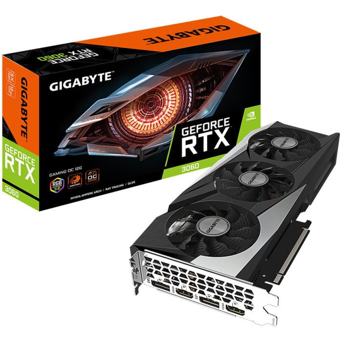 PLACA VIDEO GIGABYTE &quot;GeForce RTX 3060 GAMING OC&quot;, 12 GB GDDR6 192 biti, PCI Express 4.0 x 16, HDMI x 2 DisplayPort x 2, sistem racire aer, &quot;GV-N3060G