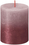Lum&acirc;nare bolsius Rustic, Crăciun, Sunset Ash Rose+ Roșu, 80/68 mm