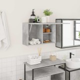 vidaXL Dulap perete baie, gri beton, 60x25x40 cm, lemn prelucrat