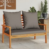 Cumpara ieftin Banchetă de grădină cu pernă, 120 cm, lemn masiv de acacia