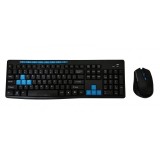 Kit tastatura + mouse fara fir elSales ELS-3800 , 112 taste , negru