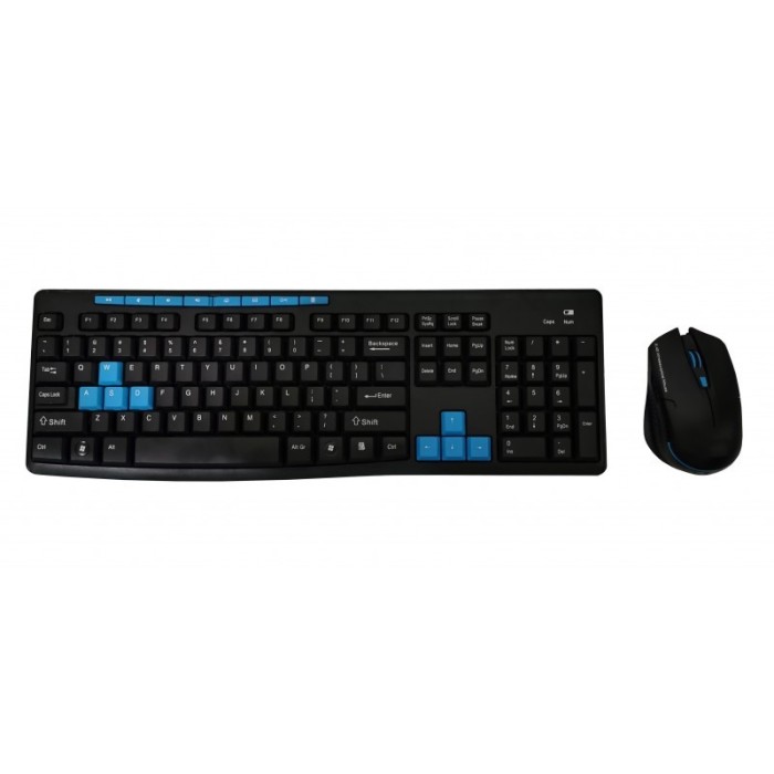 Kit tastatura + mouse fara fir elSales ELS-3800 , 112 taste , negru