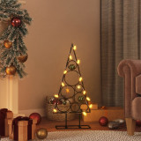 vidaXL Brad de Crăciun din metal pentru decor, negru, 60 cm 359597