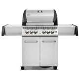 Gratar pe gaz din inox turnat, cu 4 arzatoare principale si 2 arzatoare ceramice BroilChef Paramount 540 SBS BC-540SBS