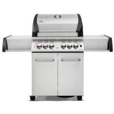 Gratar pe gaz din inox turnat, cu 4 arzatoare principale si 2 arzatoare ceramice BroilChef Paramount 540 SBS BC-540SBS