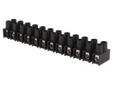 Regletă de Conexiuni cu Șurub 10mm2 400V 57A Neagră