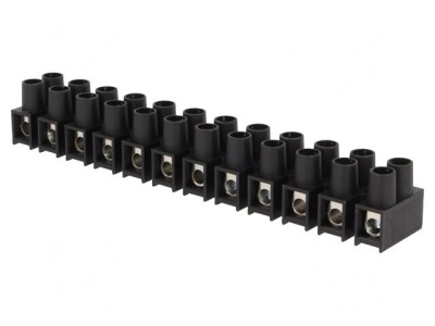 Regletă de Conexiuni cu Șurub 10mm2 400V 57A Neagră foto