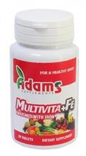 Multivita + Fe Adams Vision 30cpr Cod: adam00282 foto