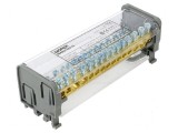 Bloc de distribu&Aring;&pound;ie piste: 2 borne: 30 gri 1kV - Distribuitor electric cu 30 borne gri