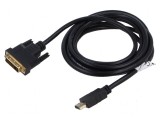 Cablu dual link DVI-D la HDMI 3m negru 28AWG