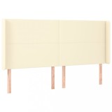 Cumpara ieftin Tablie de pat cu aripioare, crem, 183x16x118/128 cm, piele eco