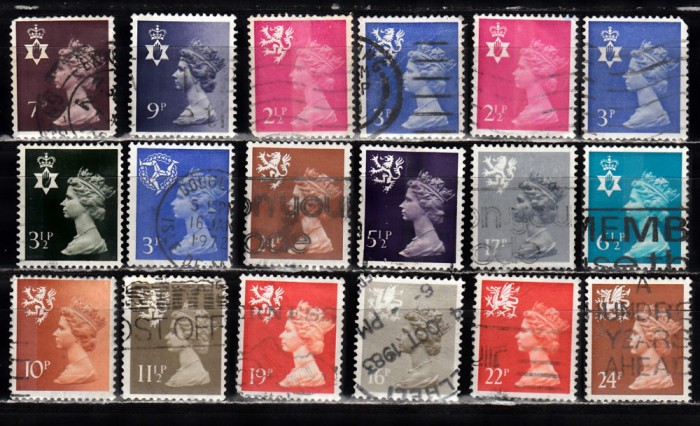 A12 S4 10 - Timbre foarte vechi - Anglia - Marea Britanie - Regina 6
