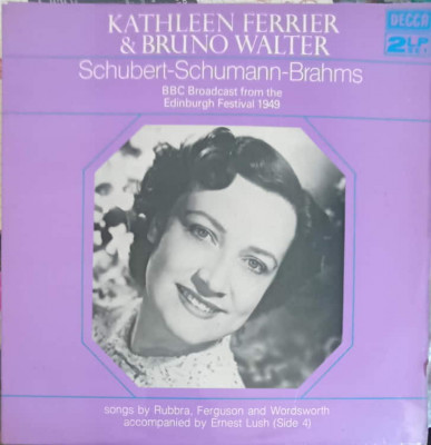 Disc vinil, LP. BBC Broadcasts From The Edinburgh Festival 1949. SET 2 DISCURI VINIL-Kathleen Ferrier, Bruno Wal foto