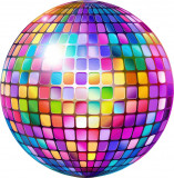 Cumpara ieftin Sticker decorativ, Glob Disco, Multicolor, 61 cm, 8384ST-6, Oem