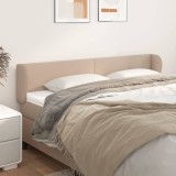 vidaXL Tăblie pat cu aripioare cappuccino 203x23x78/88cm piele eco