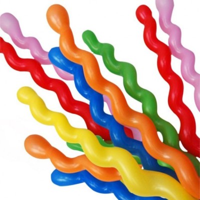 Set 10 baloane latex, Spirala, Colorate, 100cm, Ropet foto