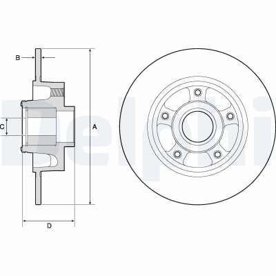 DELPHI BG9137RS Disc frana foto