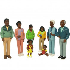 Figurine familie africana Miniland, 8 piese foto