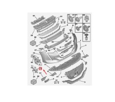 Grila lumini de zi Peugeot 208, 06.2019-, montare fata, dreapta, RapidAuto
