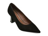 Pantofi eleganti EPICA negri, H2448, din piele intoarsa