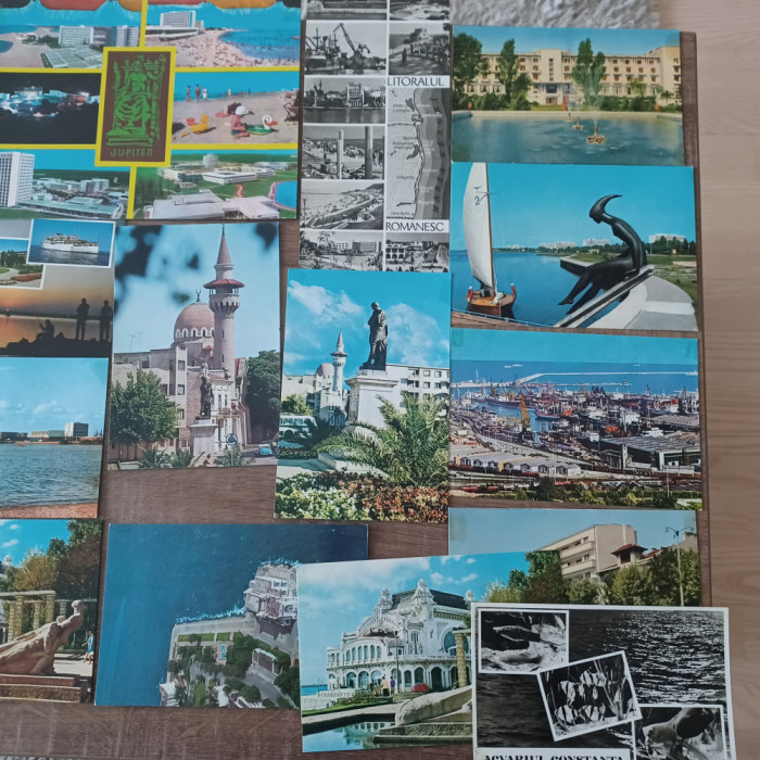 Lot 78 carti postale vechi, anii 1960-1970, Litoralul Marii Negre, necirculate
