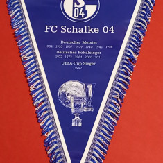 Fanion fotbal - FC SCHALKE 04 (Germania) dimensiuni mari 39x25 cm