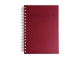 Agenda A5 Nedatata cu Spira, 200 file/400 pagini, culoare bordo