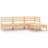 VidaXL Set mobilier relaxare de grădină, 4 piese, lemn masiv de pin 806617