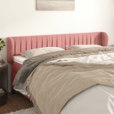 Cumpara ieftin Tăblie de pat cu aripioare roz 203x23x78/88 cm catifea