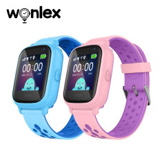 Pachet Promotional 2 Smartwatch-uri Pentru Copii Wonlex KT04 cu Functie Telefon, GPS, Camera, IP54, Roz + Albastru, Cartela SIM Cadou foto