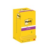 Cumpara ieftin Notite adezive Post-it Super Sticky Galben ultra 76 mm x 76 mm 90 file 12 bucati/pachet Set 12 post it 90 file 76x76mm galben Super Stick