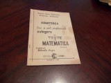 Admiterea in licee Culegere si teste de matematica-Elena si Ctin. Carbunaru 1990, Sigma Educational