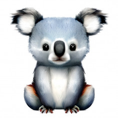 Sticker decorativ, Koala, Albastru, 65 cm, 10707ST foto