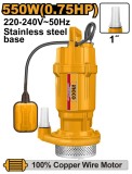 Cumpara ieftin Pompa apa Submersibila 550W, inaltime 25m, motor cupru, 105 l/min Ingco SPC5508