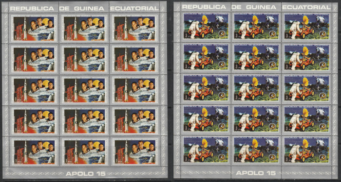 Guinea Ecuatoriala 1972 - #18-24 Apollo 15 COALA COMPLETA 7V MNH